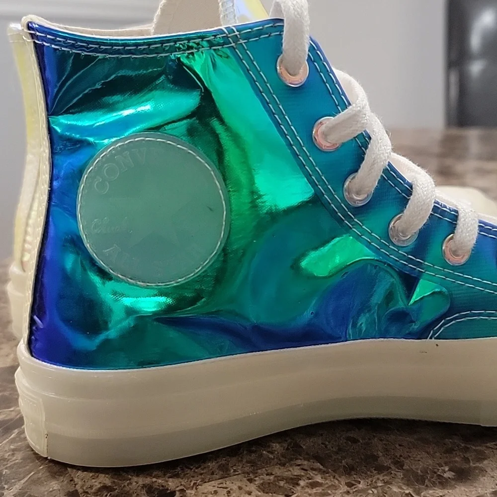 Converse Chuck Taylor All Star Iridescent Hi Top Shoes Women's Size 6.5